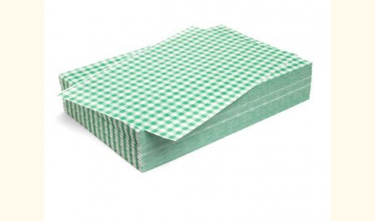 Duplex Green Gingham Wrapping Sheets 10" x 15" (500 pack)